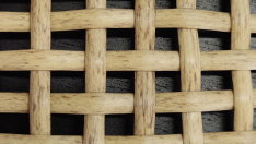 płaski technorattan w stylu boho, naturalny