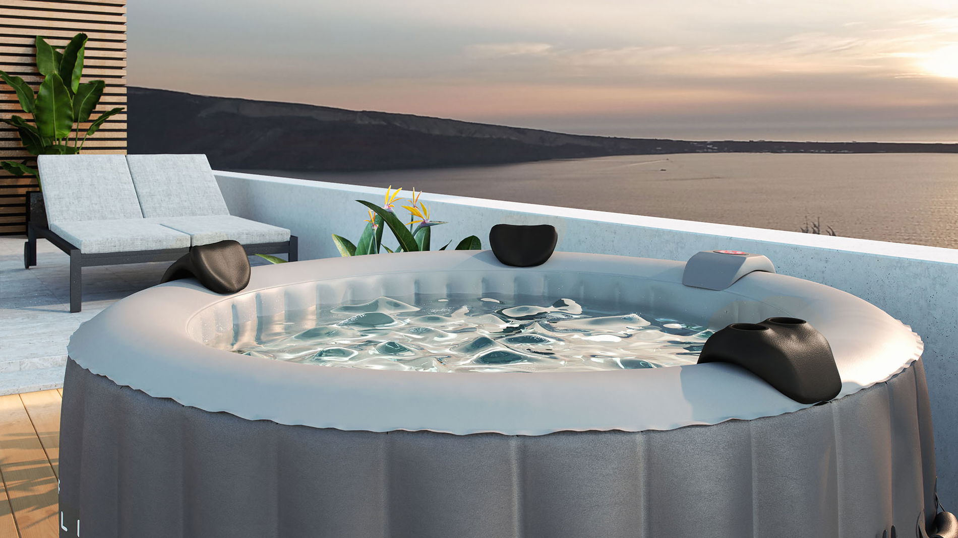 2 zagłówki + 1 uchwyt na napoje dla Whirlpool Maui / Madagascar