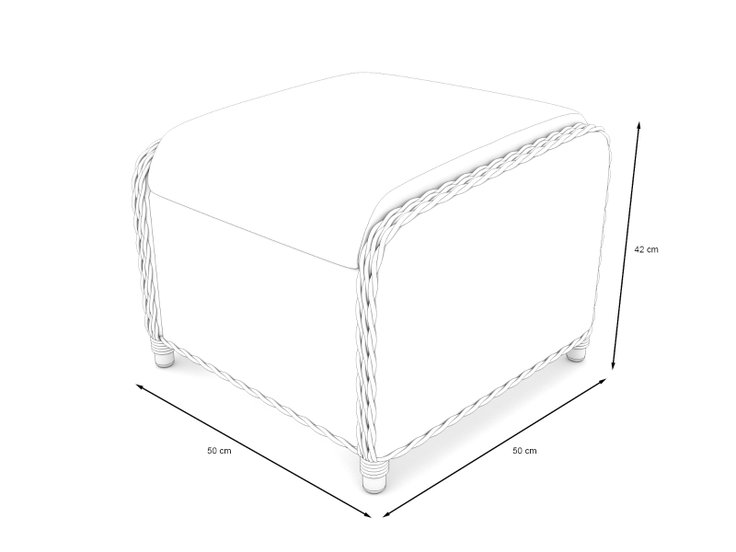 Wymiary produktu - Livia / Velia footstool