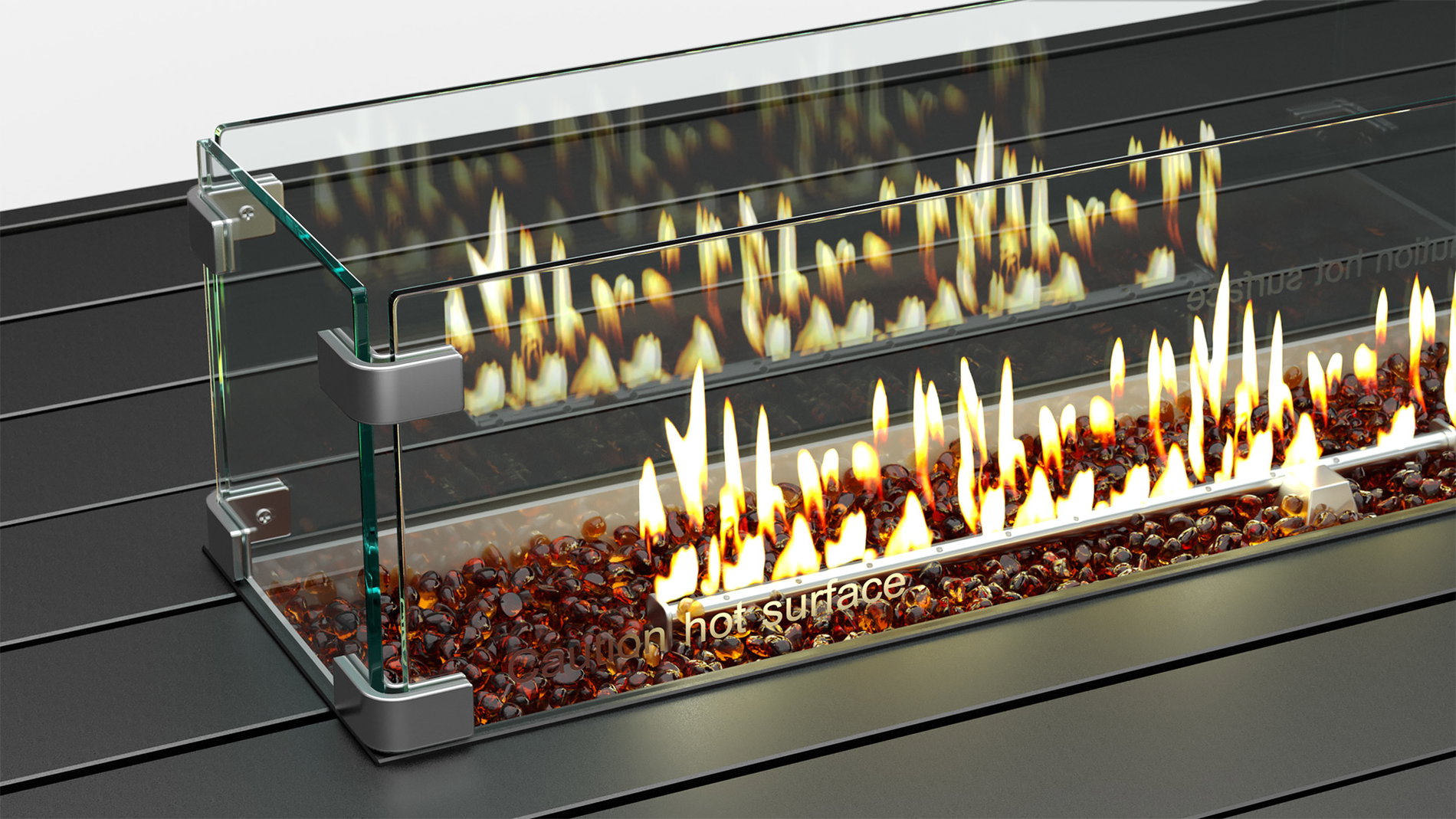 Glassteine für den Feuertisch