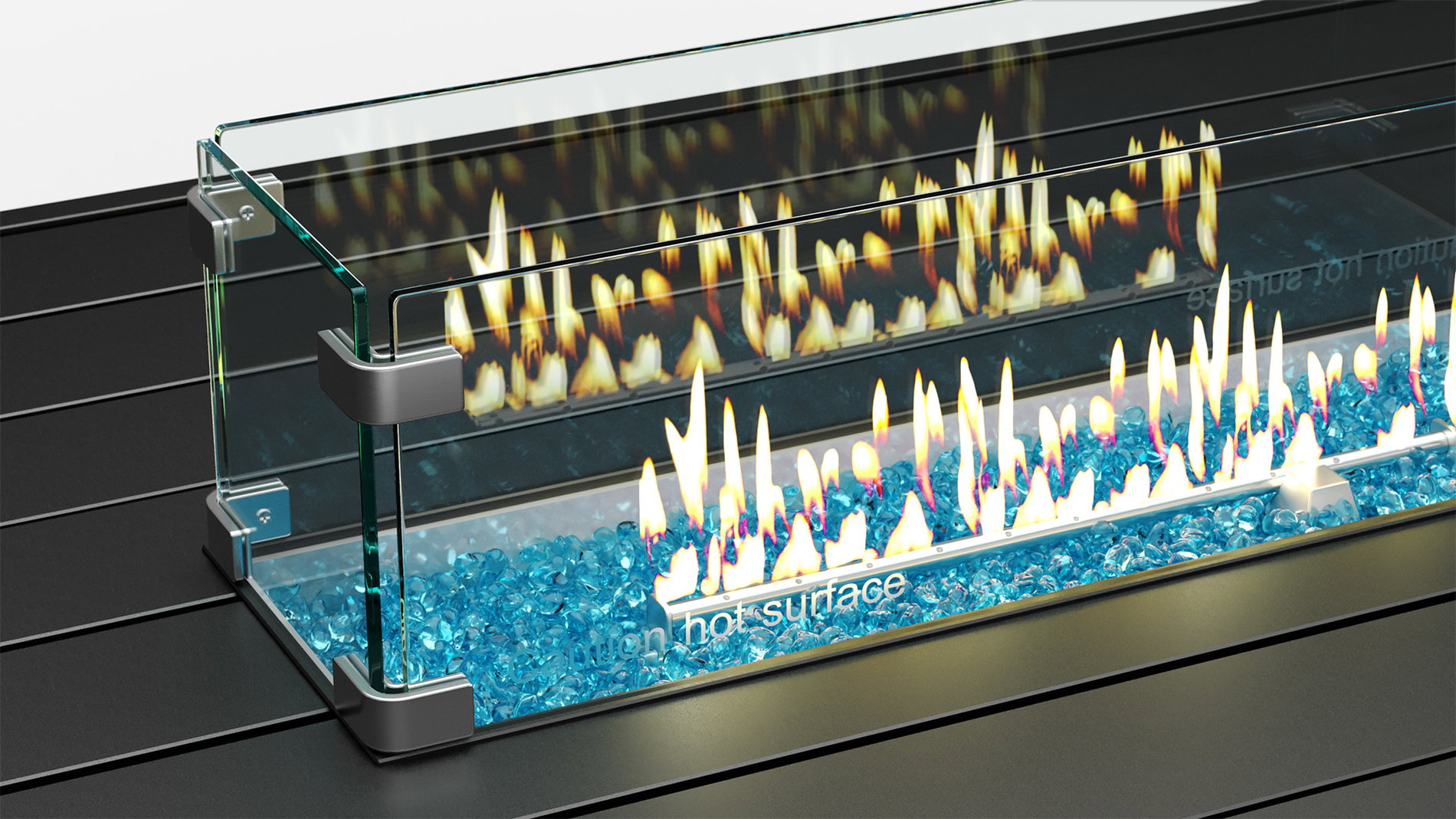 Glassteine für den Feuertisch