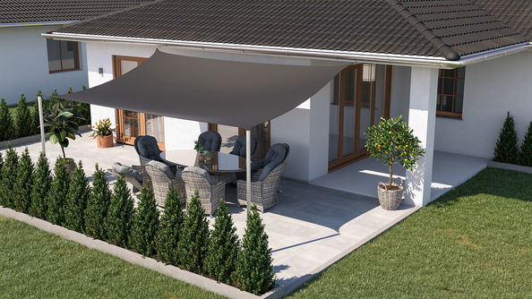 Żagiel przeciwsłoneczny - prostokątny 3x5 m