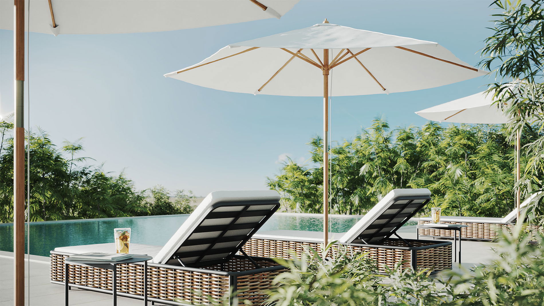 Parasol ogrodowy Dominica, bez podstawy