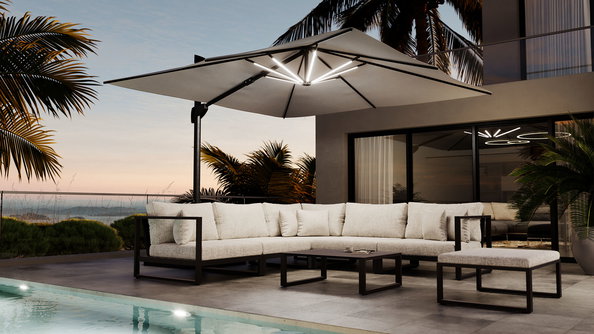 Louvre z oświetleniem LED