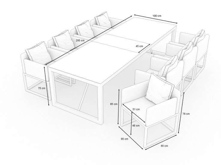 Wymiary produktu - Soyo Dining XL