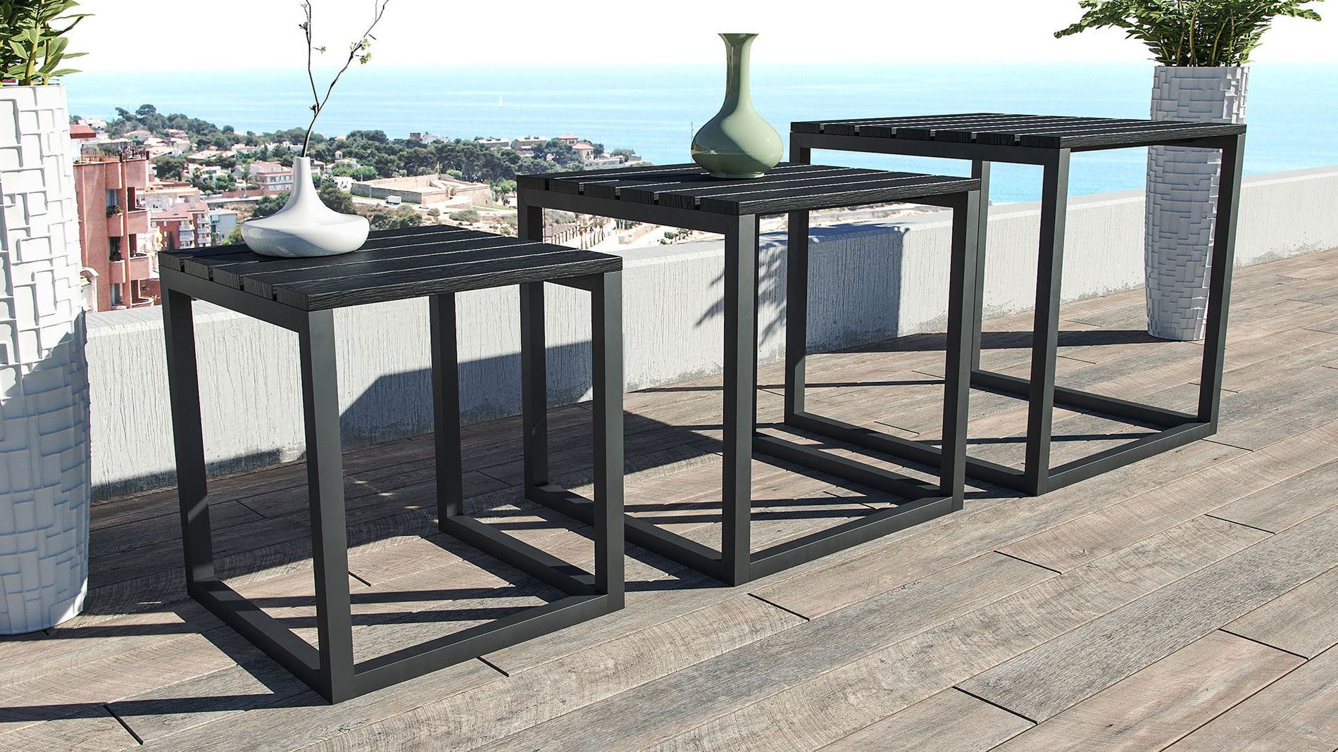 Zestaw 3 stolików Modern