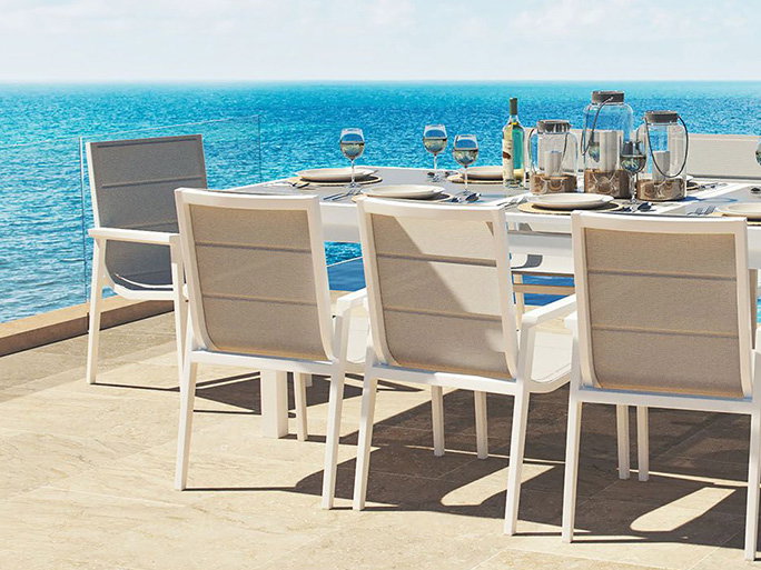 Textilene kremowy Detal