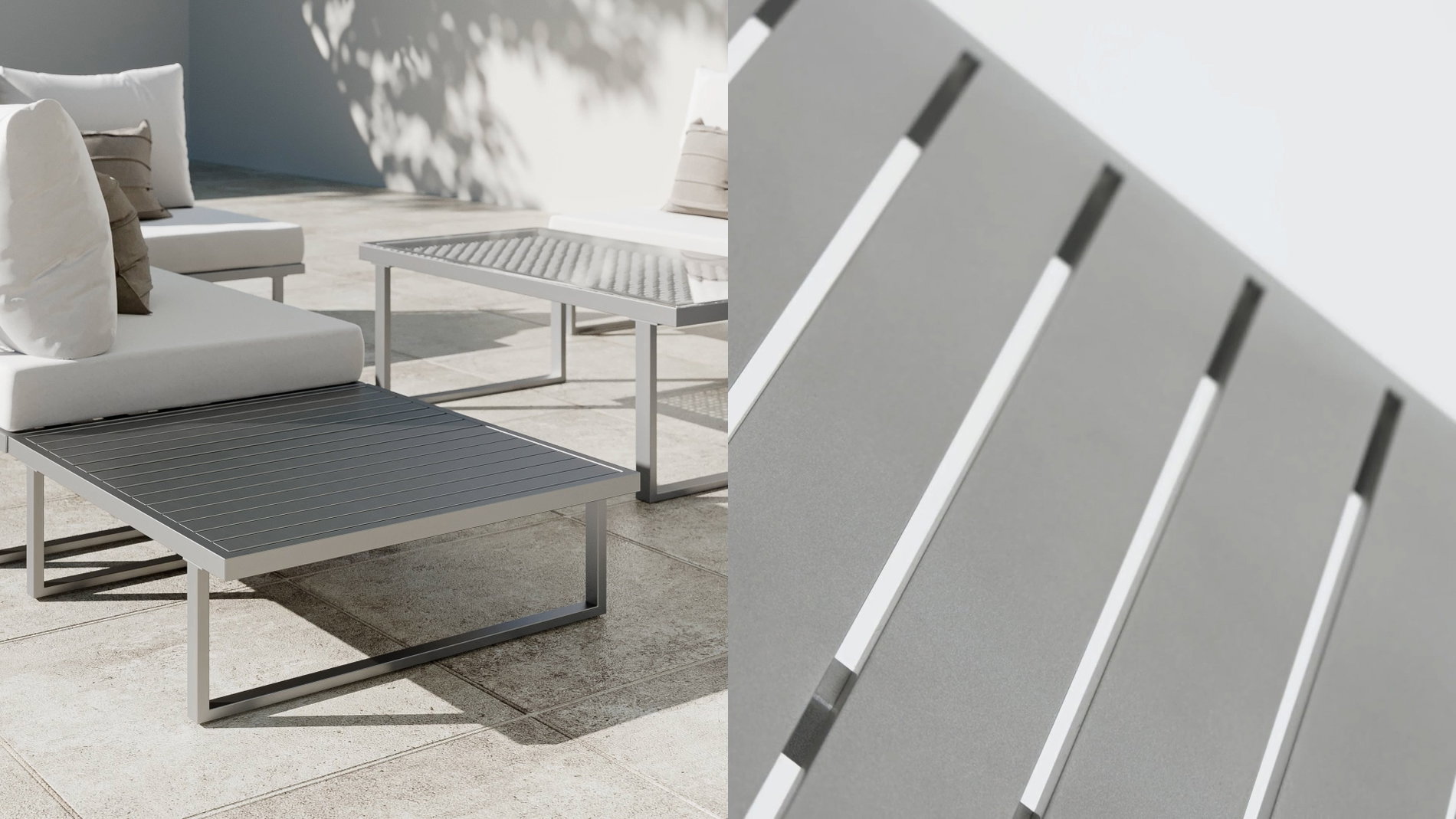 Aluminium jasnoszary Widok