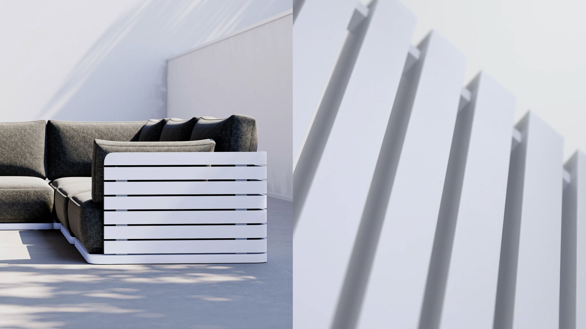 Aluminium biały Zbliżenie