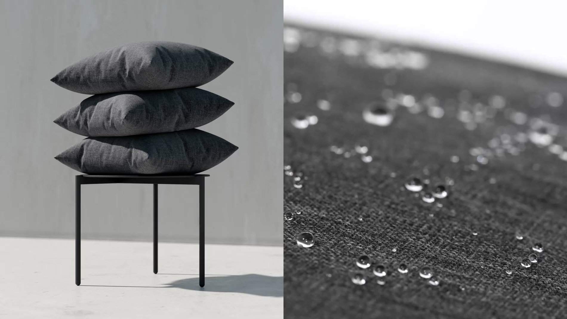 Tkanina żwirkowoszara Zbliżenie