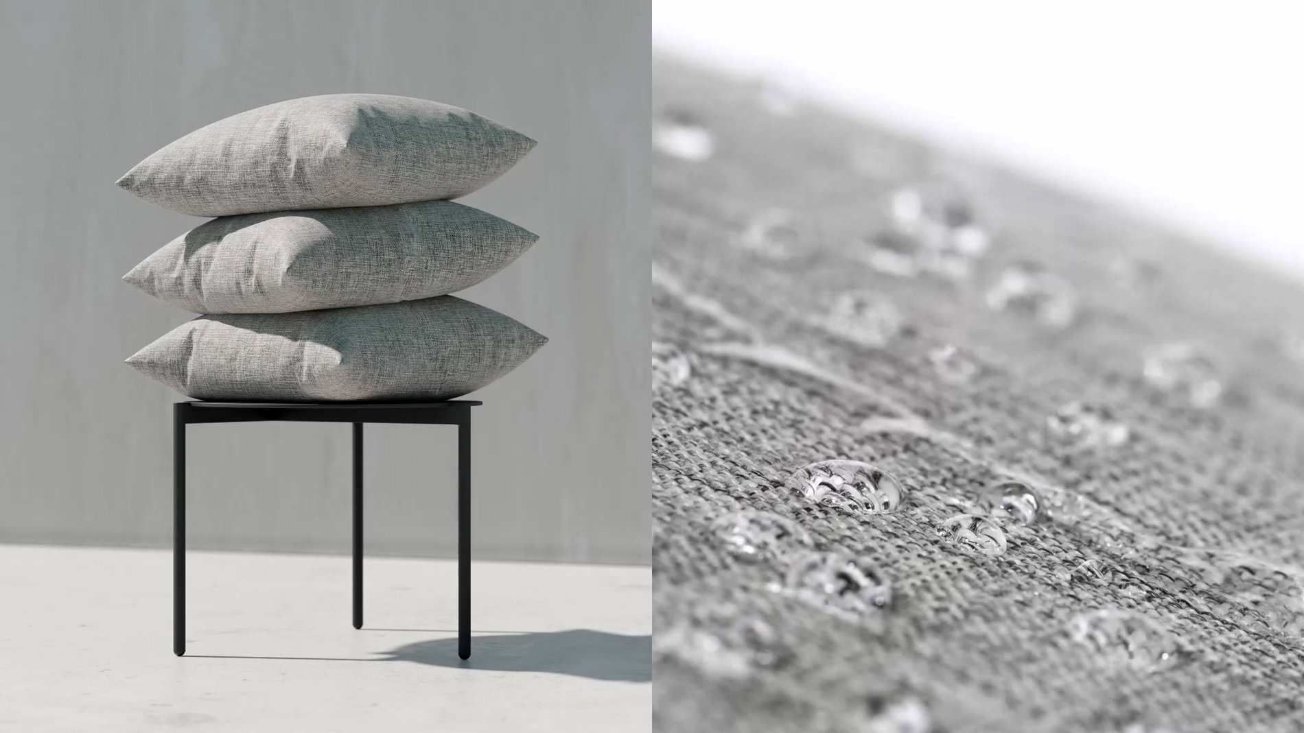 Tkanina Szary melanż Zbliżenie