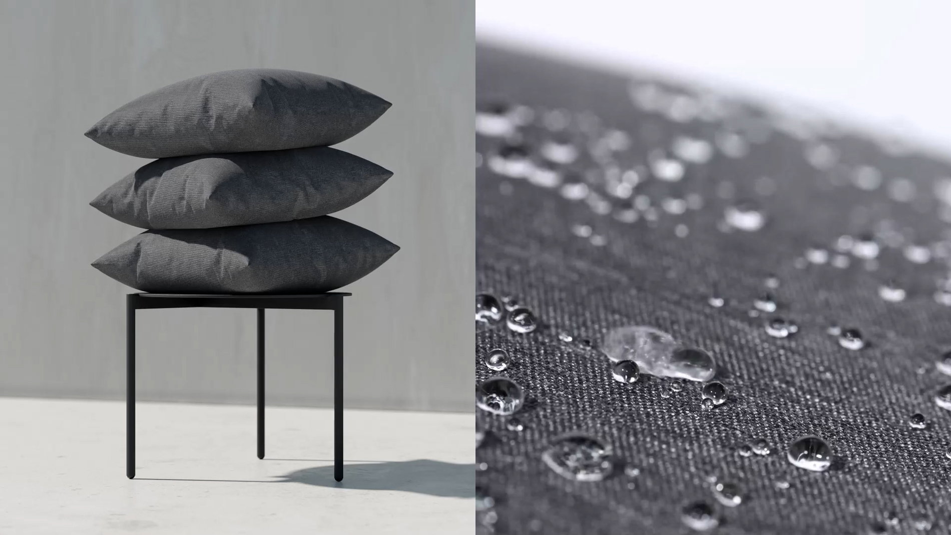 Tkanina szara dymna Widok