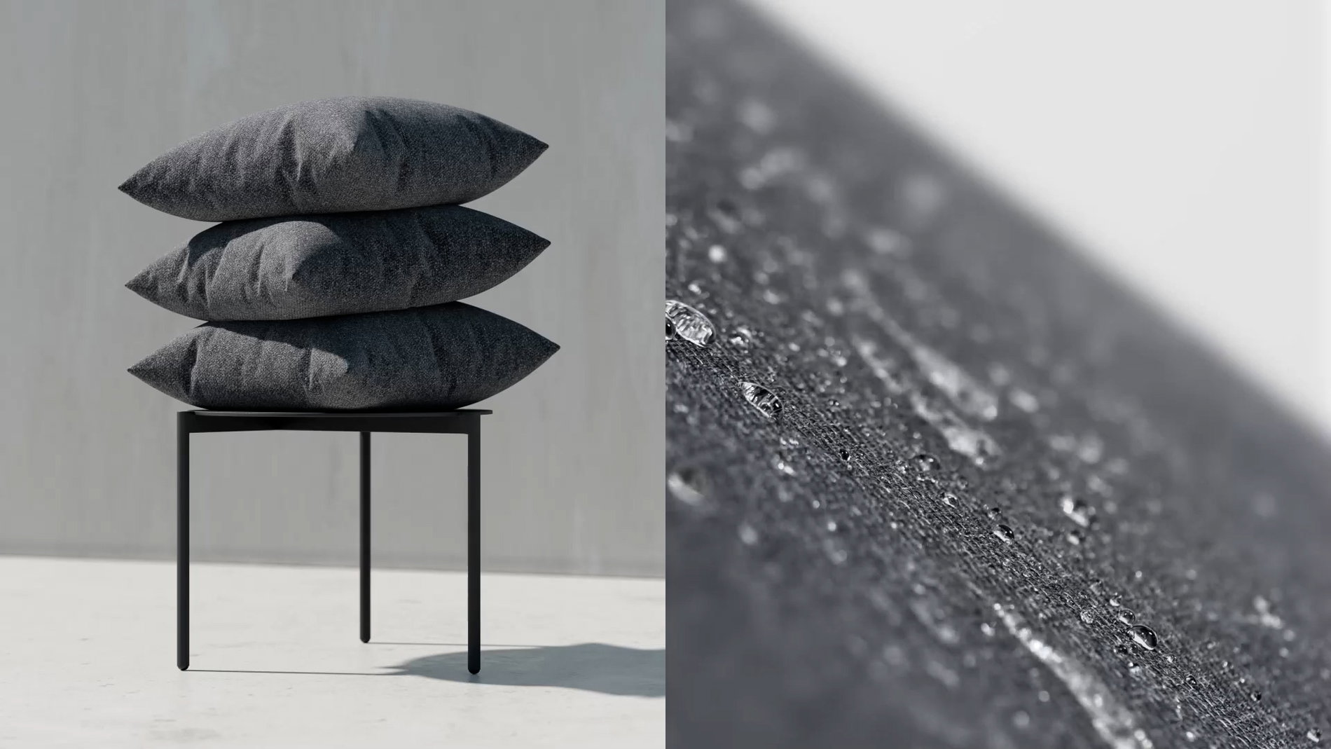 Tkanina szara dymna Zbliżenie