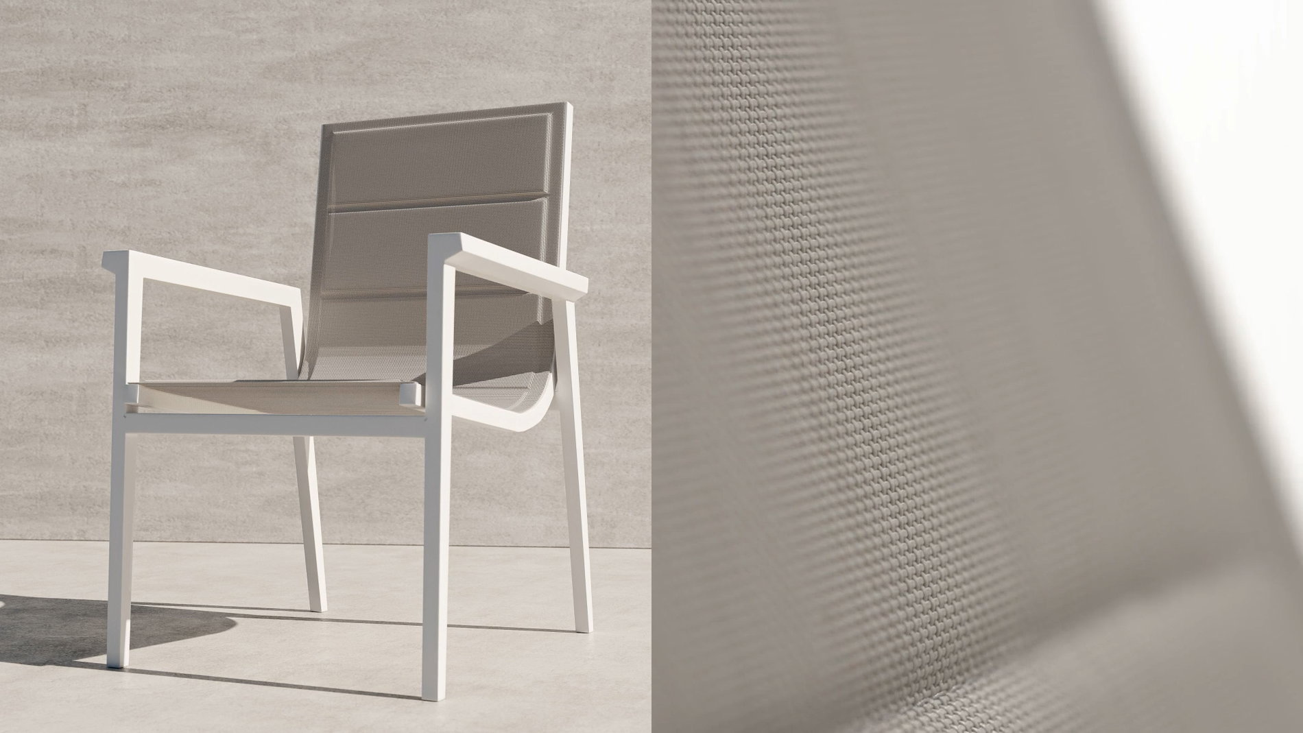 Textilene kremowy Zbliżenie