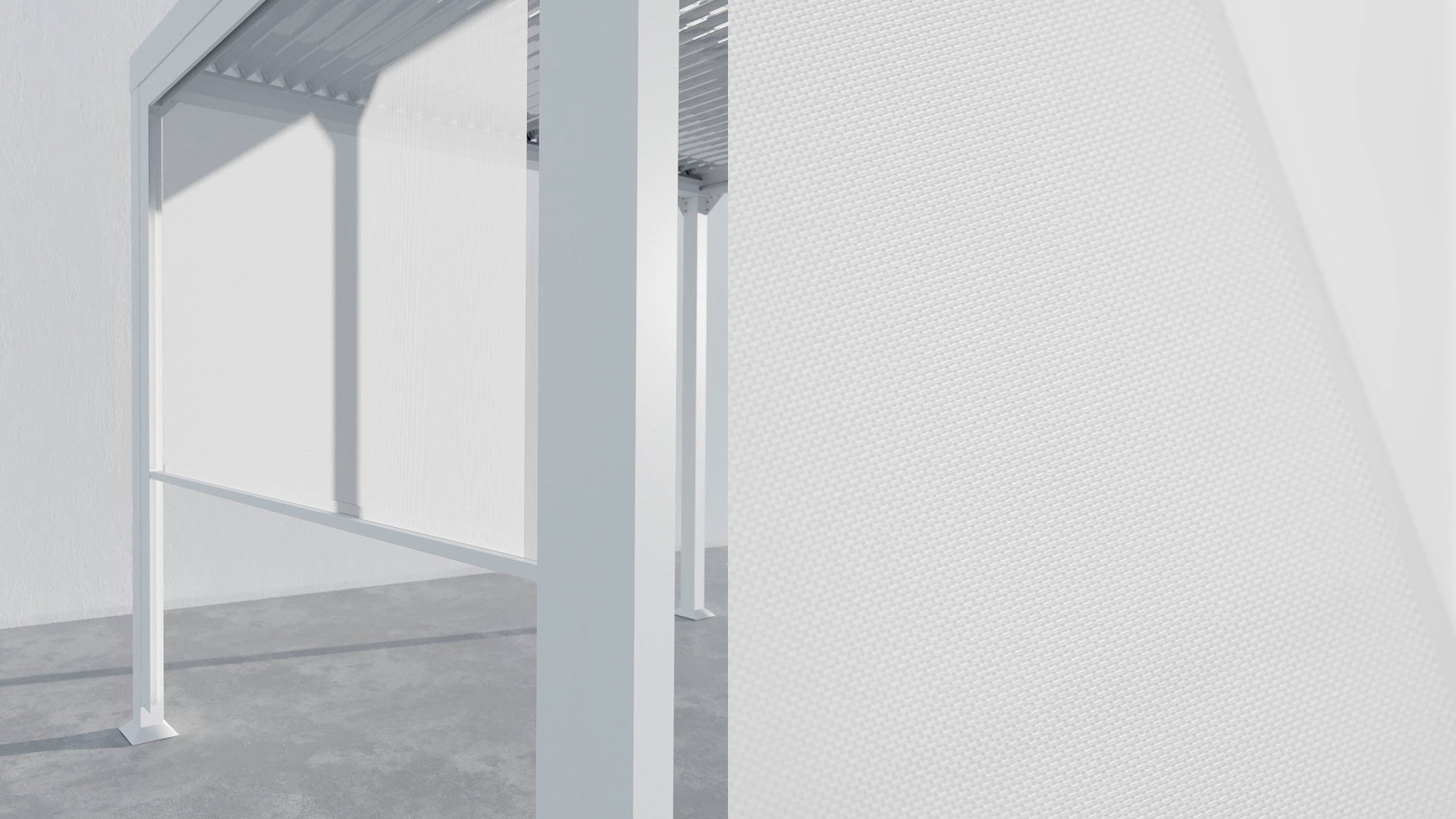 Textilene biały Zbliżenie